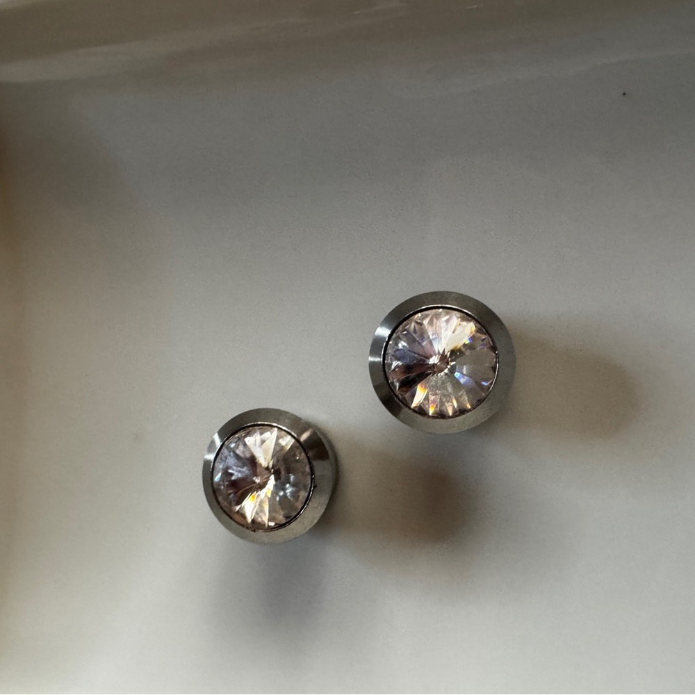 Elegant Silver Plug Earrings